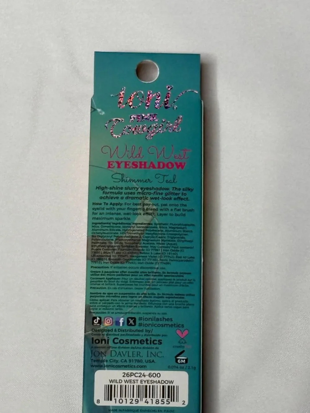Ioni Pink Cowgirl Wild West Eyeshadow Fun & Thrills Shimmer Teal Vegan New